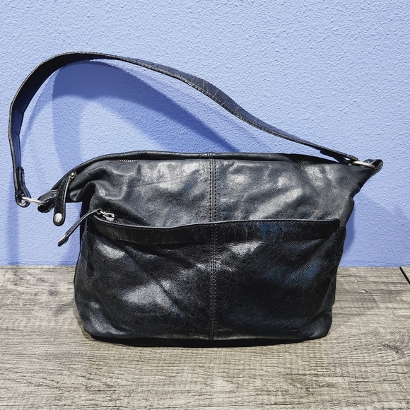 Hobo The Original Shoulder Bag/Purse. Black Leather Bag - Picture 2 of 10